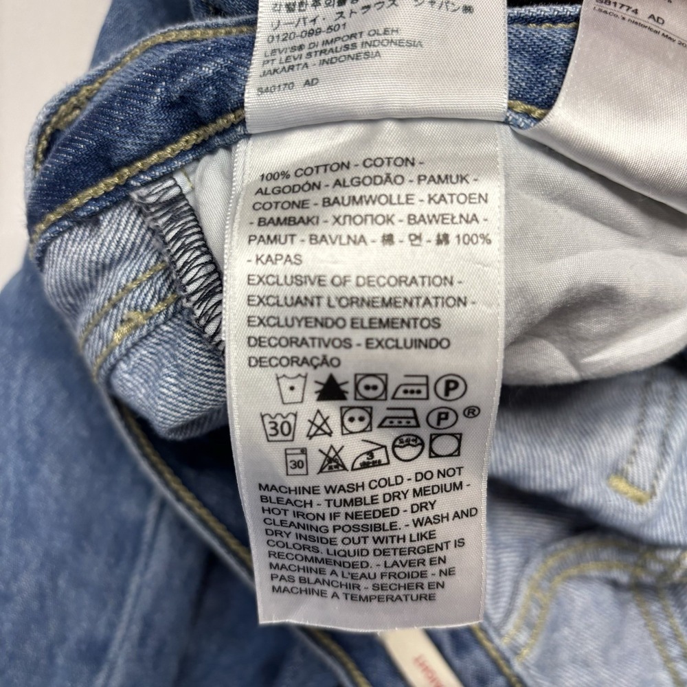 Levi's Low Pro Straight Leg Jeans Cotton Denim Size 28 Relaxed Fit Medium Wash - Picture 5 of 10